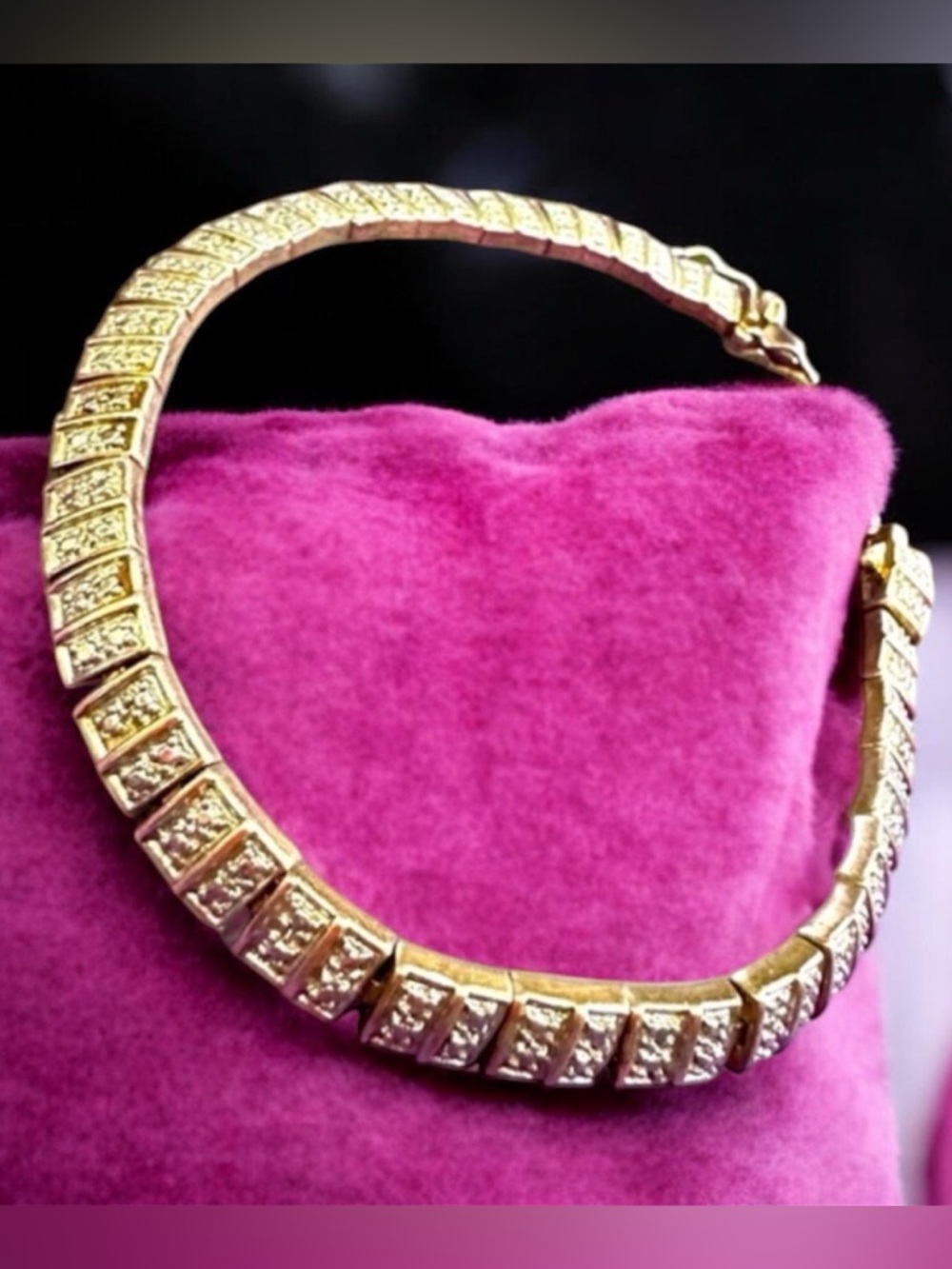 ROSS SIMON 925 Sterling Silver Gold Over Vintage Genuine Diamonds Chain Bracelet